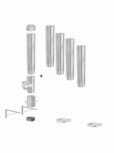 Wentylacyjny komin izolowany,  ocynk  ϕ 150 mm/5 rur