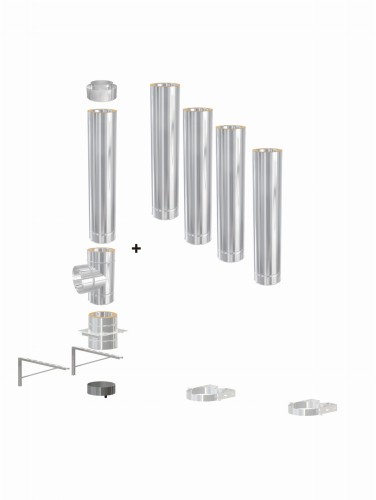komin wentylacyjny izolowany ocynkowany fi 150 mm system MKD Air