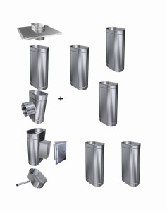 Wkład kominowy owalny 120x200/1mm/6 rur (węgiel, drewno, pellet)