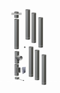 Wkład kominowy ϕ 200/0,8mm/7 rur (węgiel, drewno, pellet)
