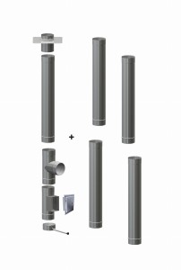 Wkład kominowy ϕ 120/1,0mm/5 rur (węgiel, drewno, pellet)