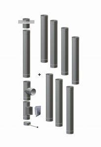 Wkład kominowy ϕ 200/1,0mm/8 rur (węgiel, drewno, pellet)